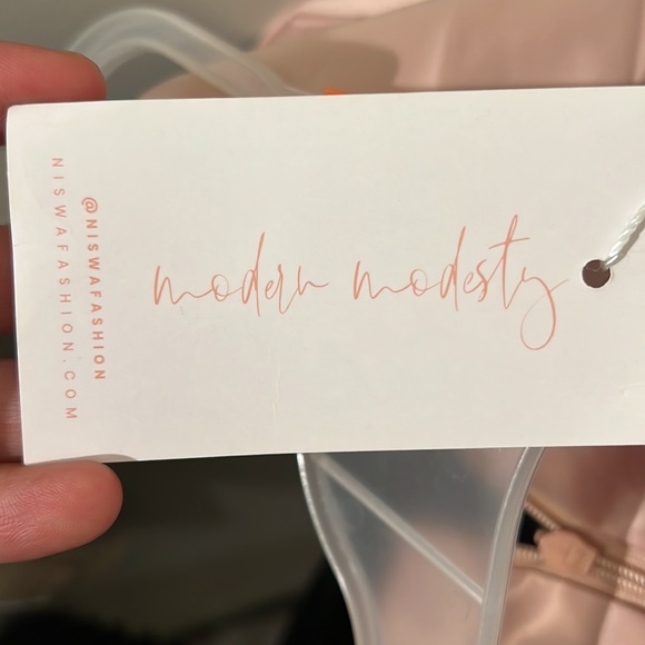 NWT Pink Satin Maxi Dress - Picture 4 of 4